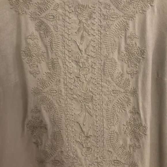 Francesca's Light Blue Embroidered Blouse in Size Small - Picture 5 of 12